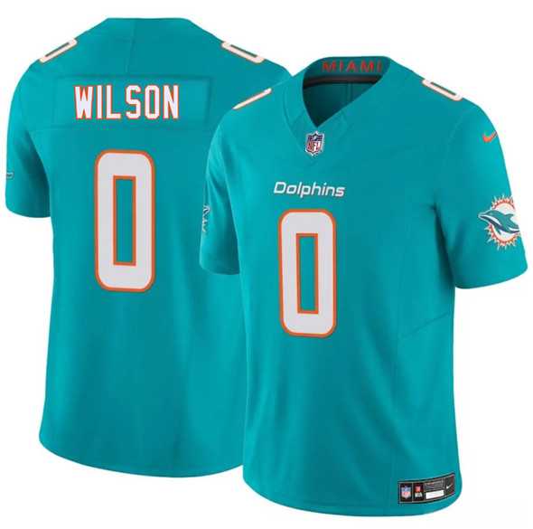 Men & Women & Youth Miami Dolphins #0 Zach Wilson Aqua 2025 Draft F.U.S.E. Vapor Limited Stitched Jersey